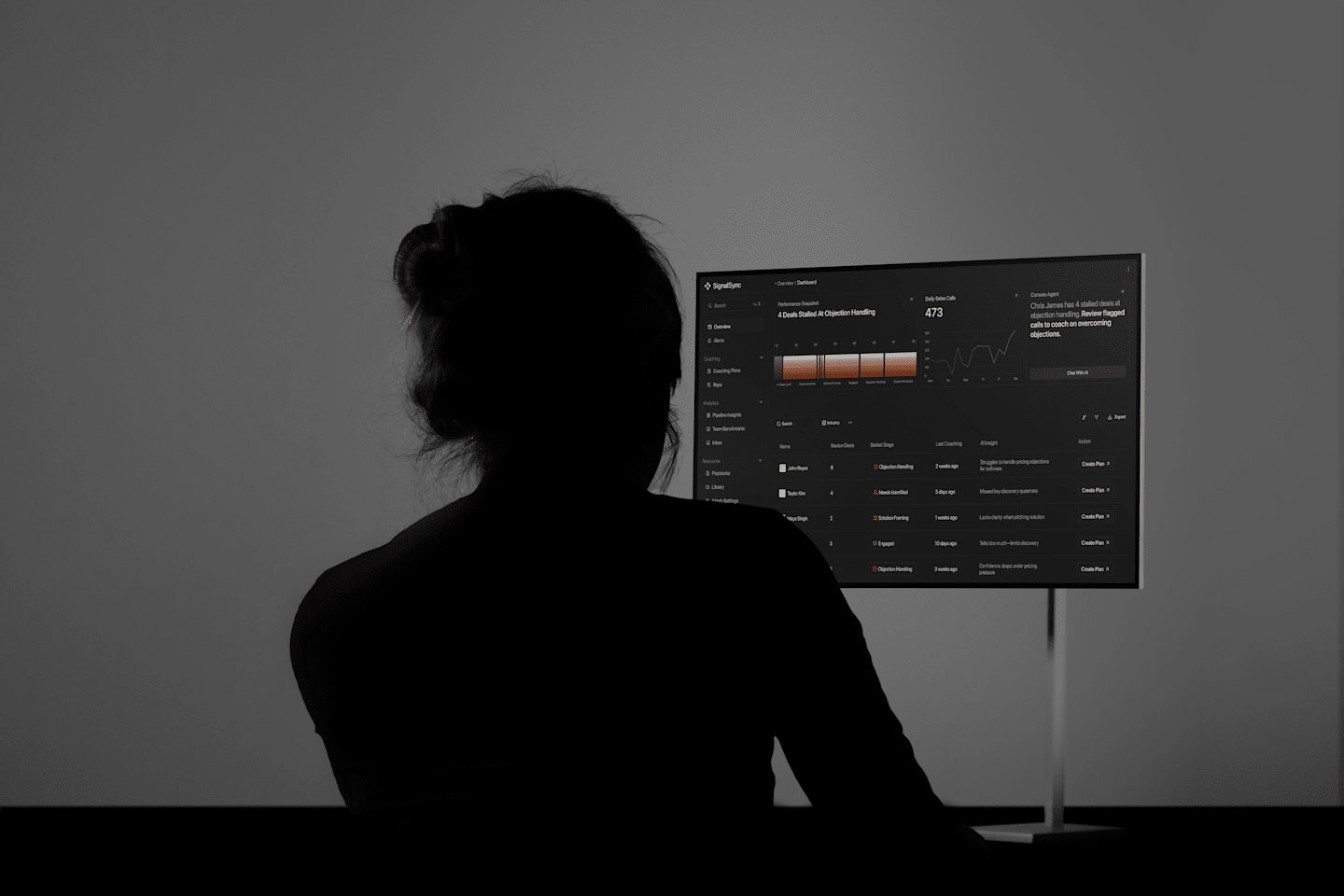 Designer working on a dashboard